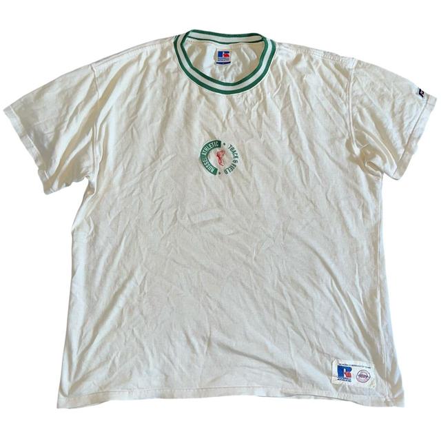 Russell Athletic Men's T-shirt - White/Cream - L on Productcaster.