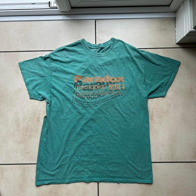 Urban Outfitters Men's T-shirt - Green/Blue - L on Productcaster.