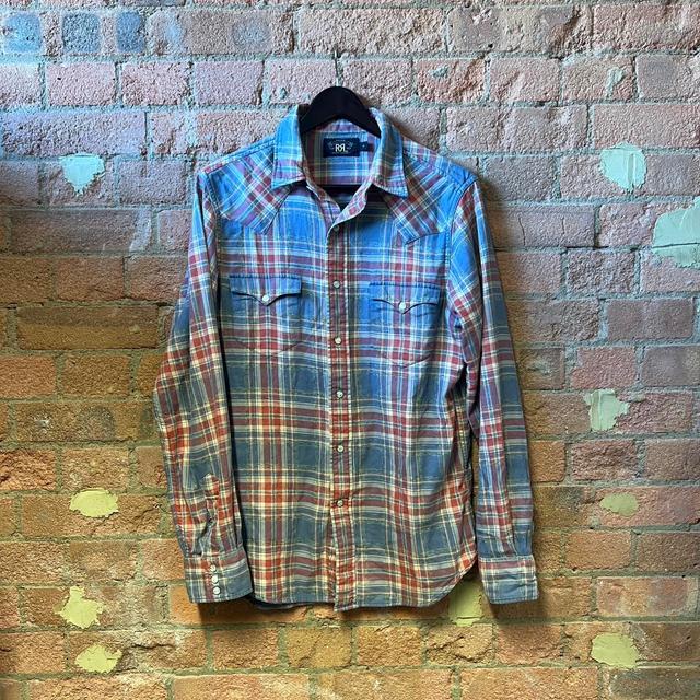 RRL by Ralph Lauren Men's Shirt - Red/Multi - M on Productcaster.