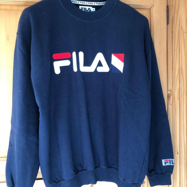 Fila Men's Jumper - Navy - M on Productcaster.