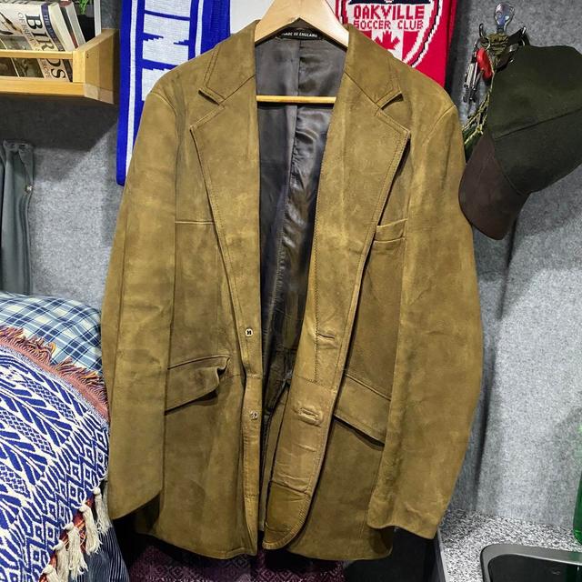 Vintage Men's Casual Jacket - Khaki/Brown - M on Productcaster.