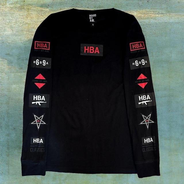 Hood By Air Men's T-shirt - Black/Red - S on Productcaster.