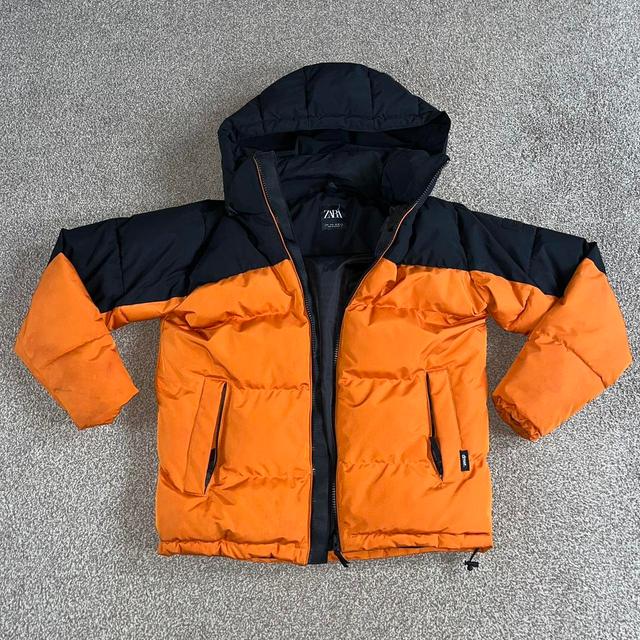 Zara Men's Puffer - Orange - S on Productcaster.