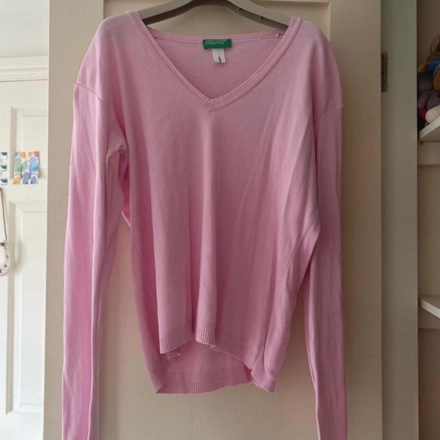 United Colors of Benetton Women's Jumper - Pink - L on Productcaster.