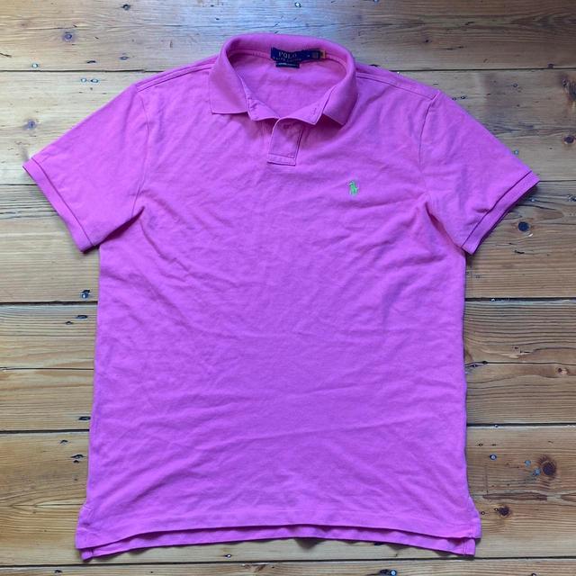 Ralph Lauren Men's Polo shirt - Pink - M on Productcaster.