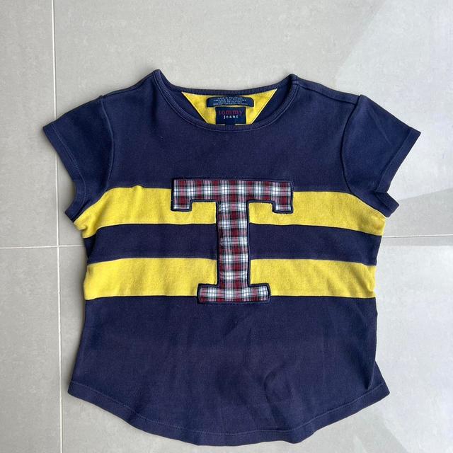 Tommy Hilfiger Women's Crop top - Navy/Multi - S on Productcaster.