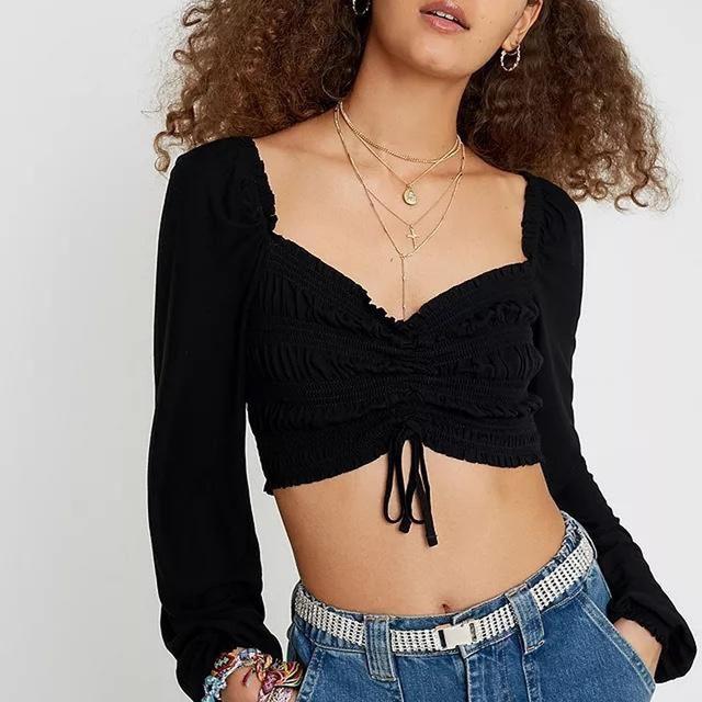 Urban Outfitters Women's Crop top - Black - S on Productcaster.