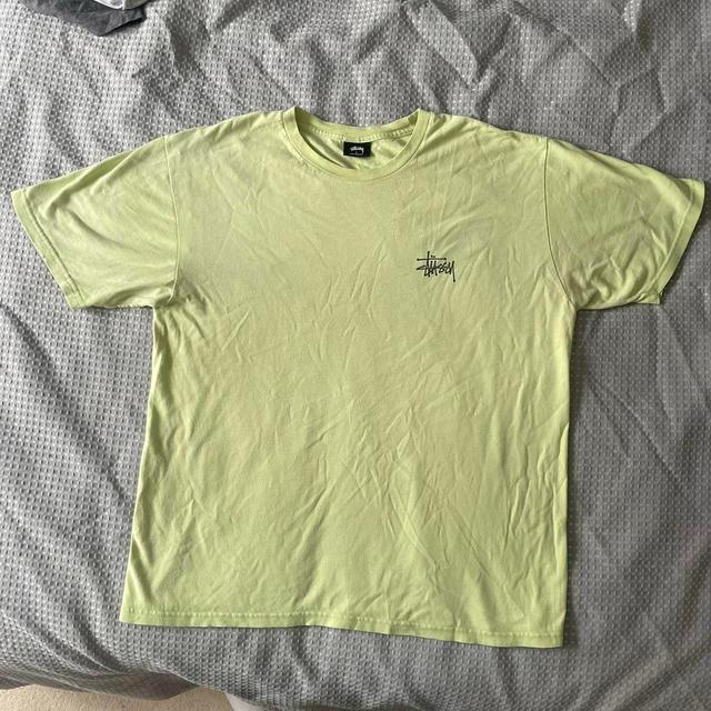 Stüssy Men's T-shirt - Green/Yellow - L on Productcaster.