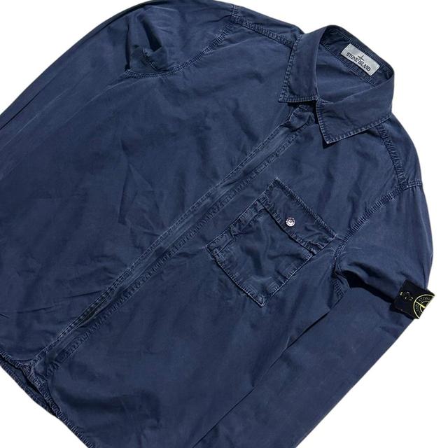 Stone Island Men's Jacket - Navy/Blue - M on Productcaster.