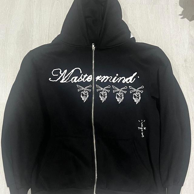 Men's Hoodie - Black/White - L on Productcaster.