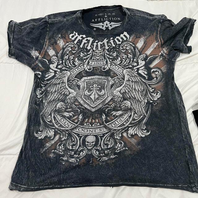 Affliction Men's T-shirt - Black - M on Productcaster.