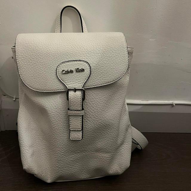 Calvin Klein Women's Backpacks - White/Cream on Productcaster.