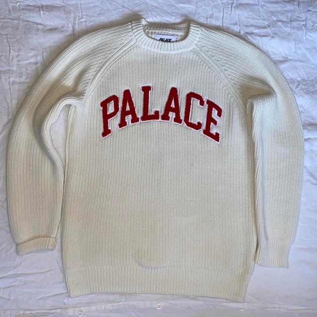 Palace Men's Jumper - Cream - M on Productcaster.