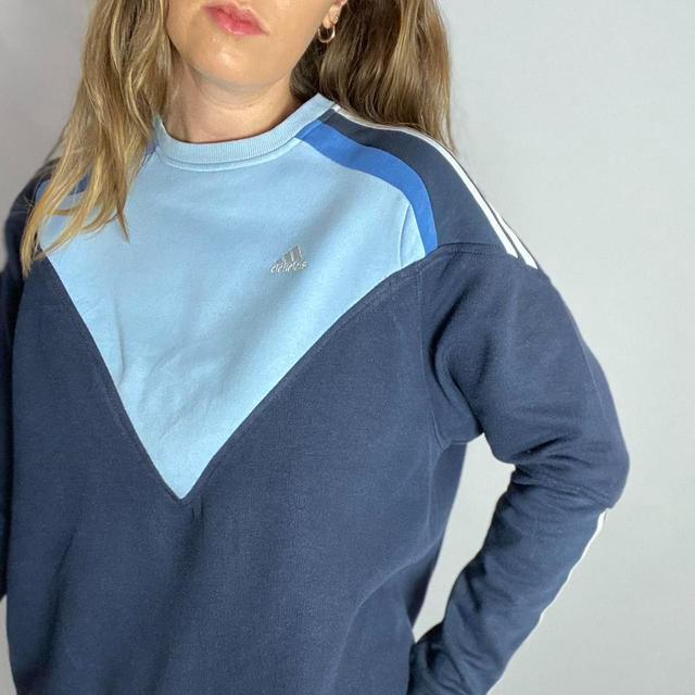 Adidas Women's Sweatshirt - Blue/Navy - M on Productcaster.