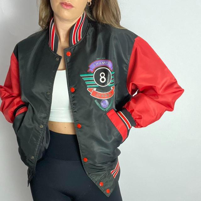 Vintage Women's Jacket - Black/Red - S on Productcaster.