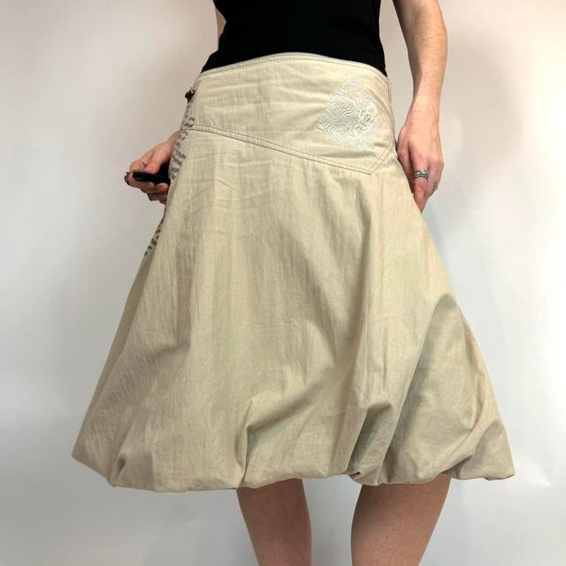 Desigual Women's Cotton Skirt - Cream - 30" on Productcaster.