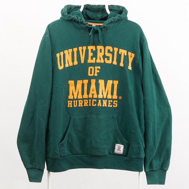 Vintage Men's Hoodie - Green - L on Productcaster.