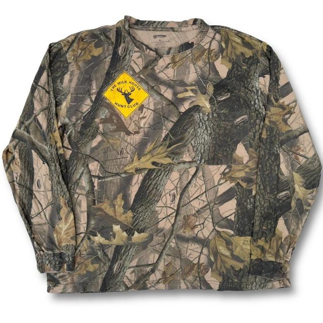 Realtree Men's T-shirt - Khaki/Brown - L on Productcaster.