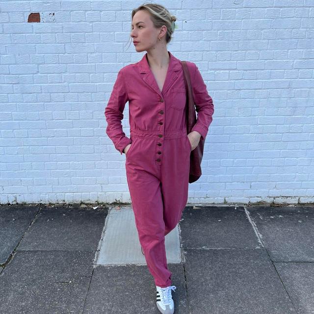 Vintage Women's Jumpsuit - Pink - M on Productcaster.