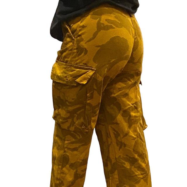 Women's High waisted Cargo Trousers - Yellow/Orange - UK 8 on Productcaster.