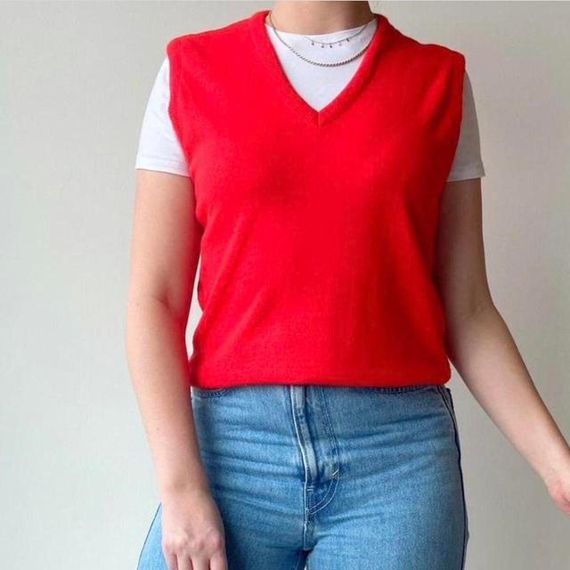 Vintage Women's Vest - Red - S on Productcaster.