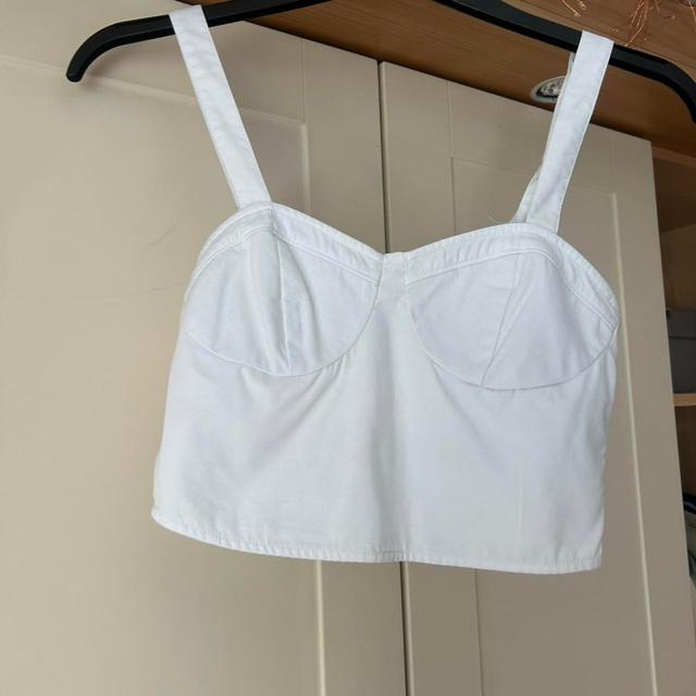 Hollister Co. Women's Crop top - White - 8 on Productcaster.