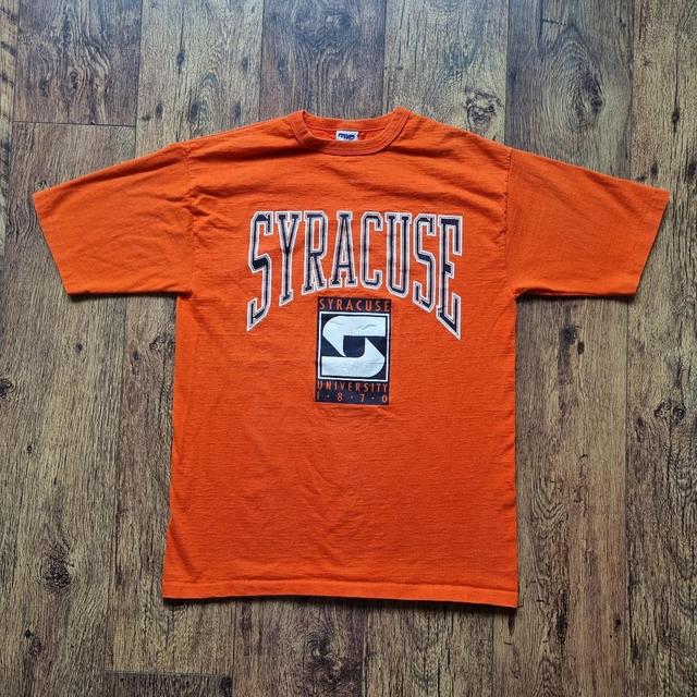 Vintage Men's T-shirt - White/Orange - L on Productcaster.