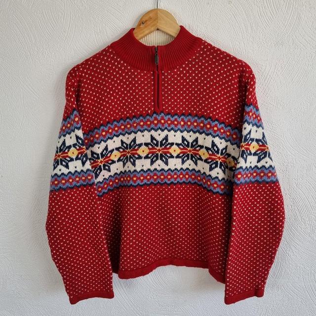 Liz Claiborne Women's Jumper - Red/Multi - M on Productcaster.