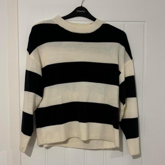 H&M Women's Jumper - Black/White - S on Productcaster.