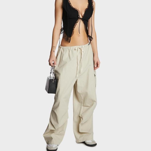 Lioness Women's Wide leg Cargo Trousers - Cream - M on Productcaster.