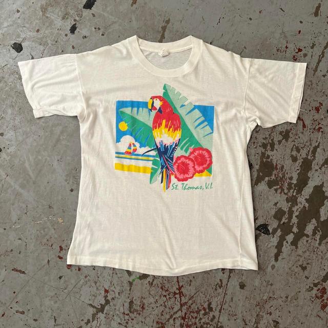 Vintage Men's T-shirt - White - L on Productcaster.