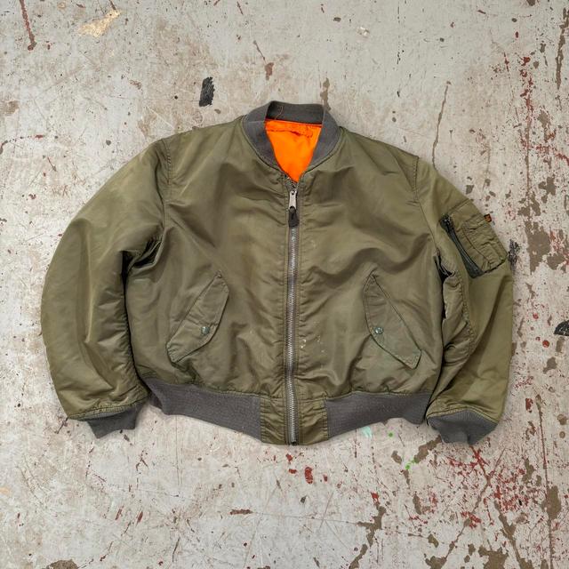 Alpha Industries Men's Bomber Jacket - Khaki/Green - XL on Productcaster.