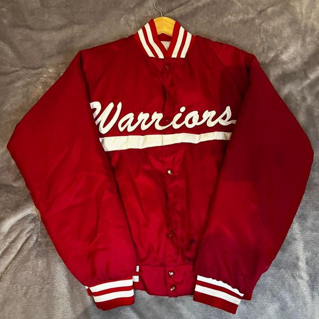 Vintage Men's Varsity Jacket - White - S on Productcaster.