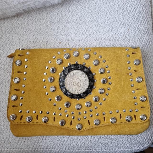 Women's Clutch bags - Cream/Yellow on Productcaster.