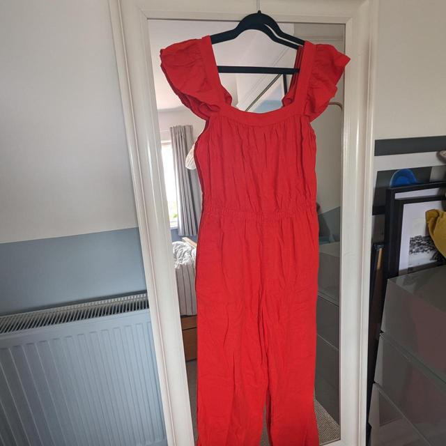 H&M Women's Straight leg Jumpsuit - Red - UK 12 on Productcaster.