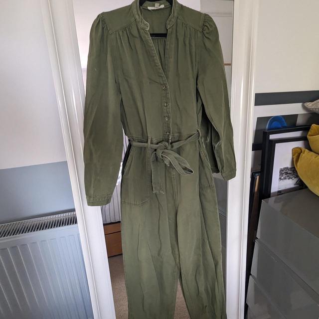 Marks & Spencer Women's Straight leg Jumpsuit - Khaki/Green - UK 12 on Productcaster.