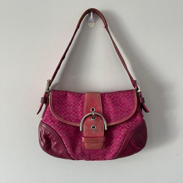 Coach Women's Shoulder bags - Pink/Burgundy on Productcaster.