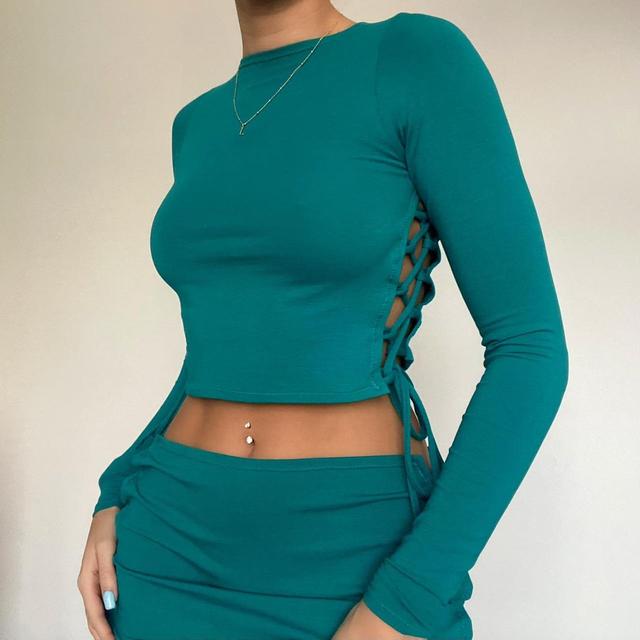 Handmade Women's Crop top - Green - XS on Productcaster.