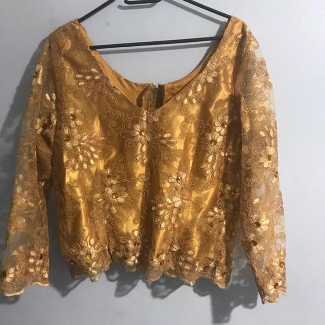 Women's Blouse - Gold/Yellow - 16 on Productcaster.