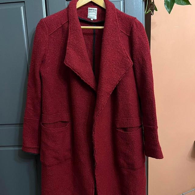 Zara Women's Overcoat - Burgundy/Red - S on Productcaster.