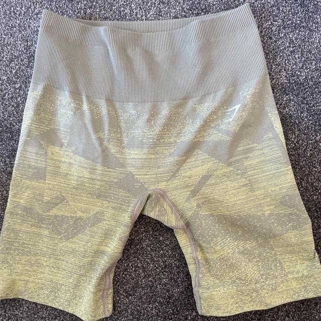 Gymshark Women's Shorts - Yellow/Grey - S on Productcaster.