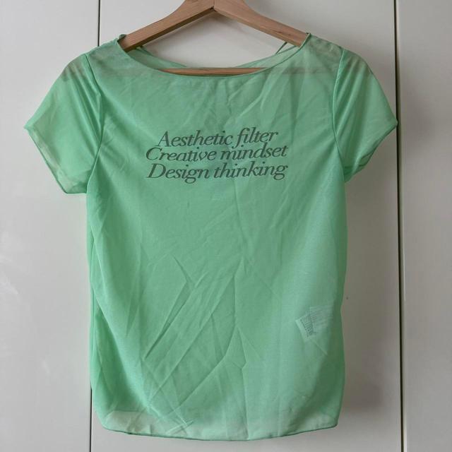 Pull&Bear Women's T-shirt - Green - M on Productcaster.