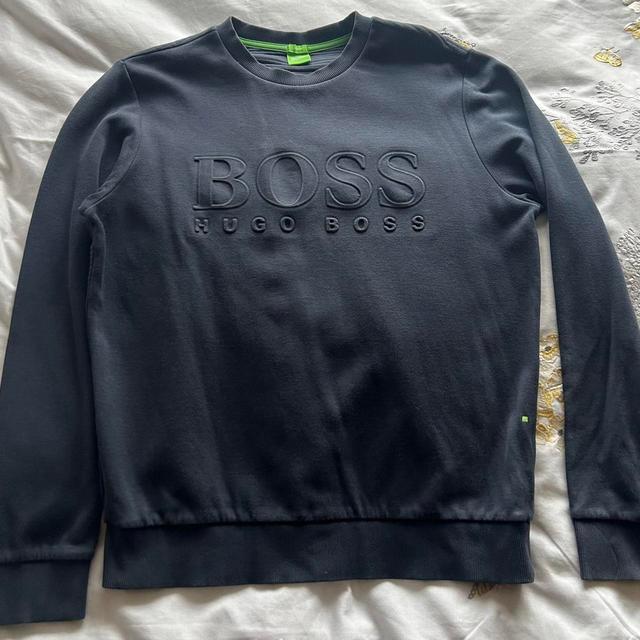 Hugo Boss Men's Sweatshirt - Navy - S on Productcaster.