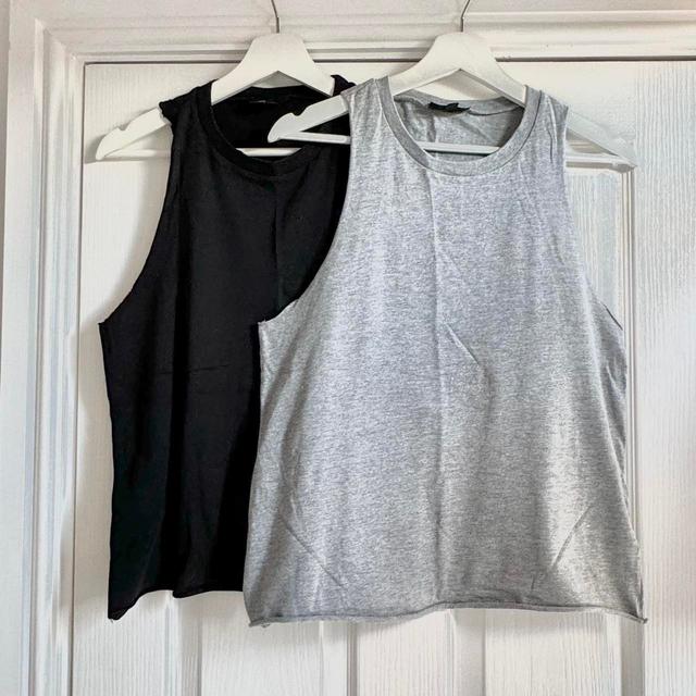 Topshop Women's Vest - Black/Grey - 10 on Productcaster.