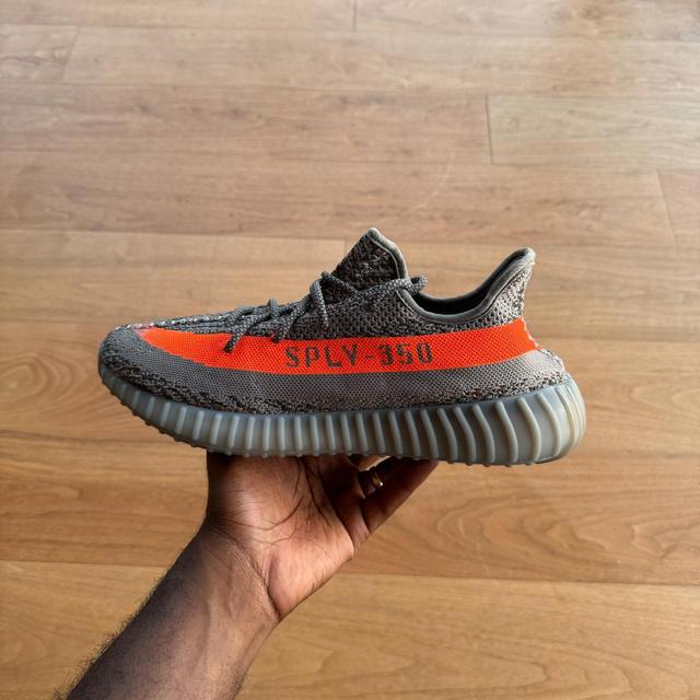 Yeezy Men's Trainers - Grey/Orange - UK 12.5 on Productcaster.