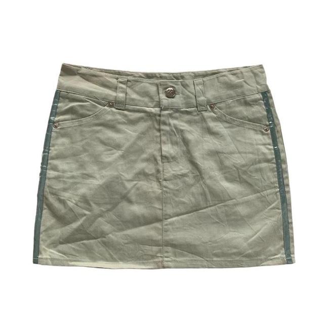 Vintage Women's Mini Skirt - Green - UK 6 on Productcaster.