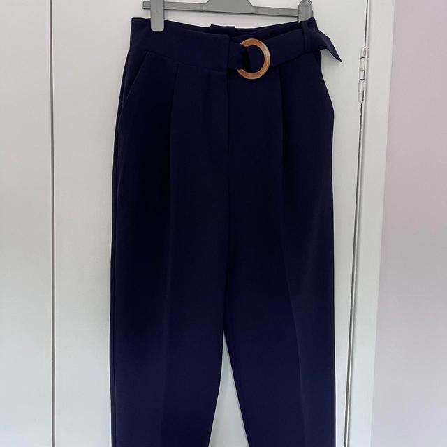 Topshop Women's Trousers - Navy - UK 10 on Productcaster.