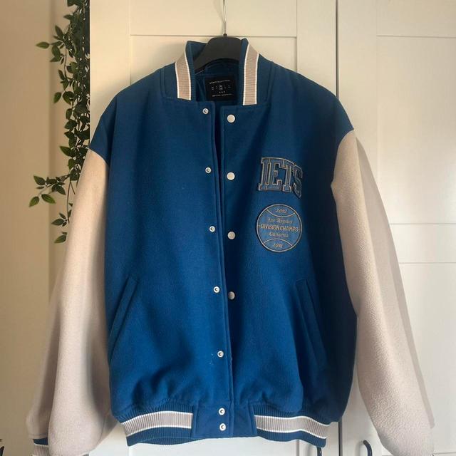 Urban Outfitters Women's Varsity Jacket - Blue - UK 10 on Productcaster.