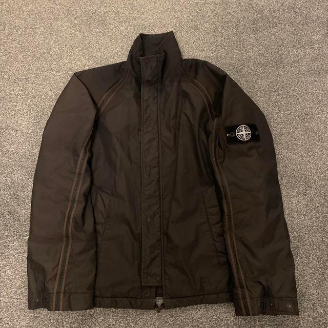 Stone Island Men's Coat - Brown/Black - M on Productcaster.