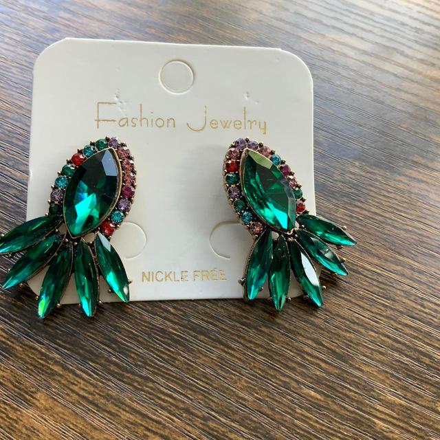 Women's Earrings - Green on Productcaster.